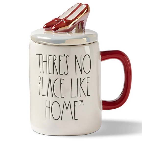 RAE DUNN WIZARD OF OZ™ "THERE’S NO PLACE LIKE HOME" MUG RUBY RED SLIPPER… - Picture 1 of 9